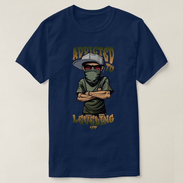 Camiseta Adictos a la nivelación (Diseño del anverso)