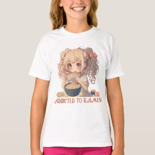 Camiseta Adictos a Ramen Chica Anime