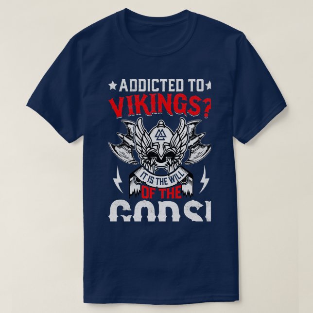 Camiseta Adictos a vikings de dios (Diseño del anverso)