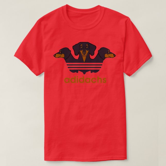 Camiseta Adidachs Daschund (Diseño del anverso)