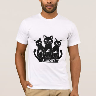 Camiseta Adiicats Black Cat T-Shirt en 2024 | 3 Gato negro