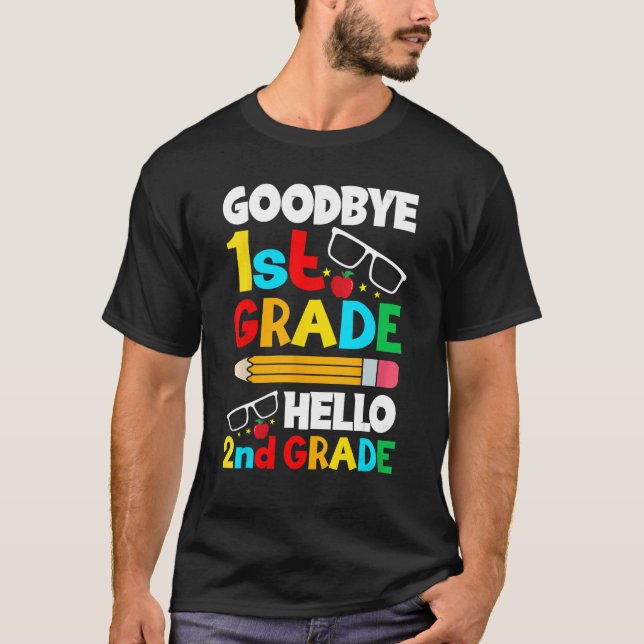 Camiseta Adiós 1º grado Hola 2º grado I Ven profesor S (Anverso)