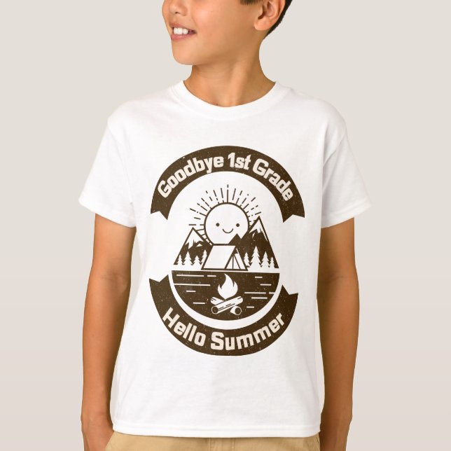 Camiseta Adiós 1º grado : Hola verano (Anverso)