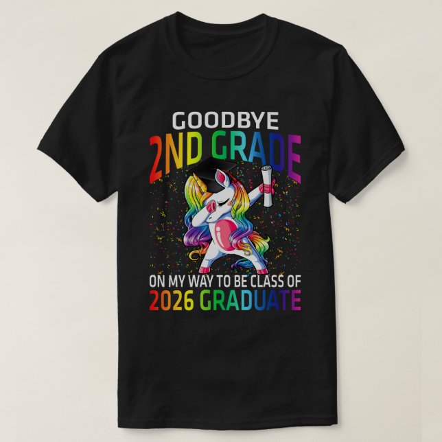 Camiseta Adiós 2º Grado Clase De 2026 Grad Hello 1st gra (Diseño del anverso)
