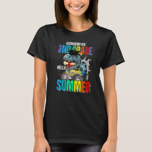 Camiseta Adiós 2º grado Hola Monstruo de verano Camiones Di