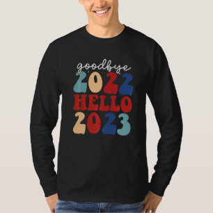 Camiseta Adiós 2022 Hola 2023 Gracioso Año Nuevo 2023 Premi