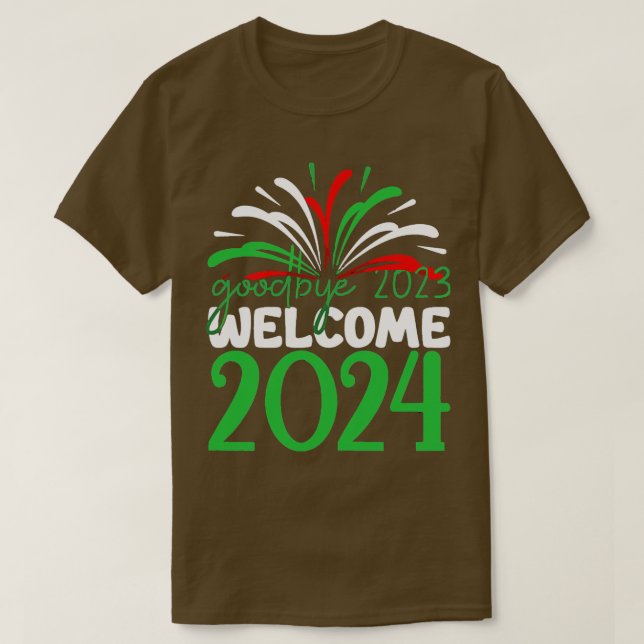 Camiseta adiós 2023 bienvenido 2024 (Diseño del anverso)