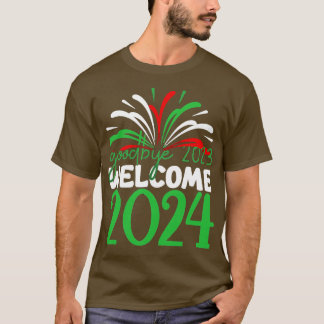 Camiseta adiós 2023 bienvenido 2024