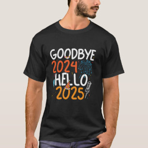 Camiseta Adiós 2024 Hola 2025 Familia NYE Matching Happy