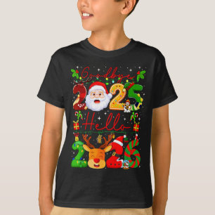 Camiseta Adiós 2025 Hola 2026 Feliz Año Nuevo Navidad F