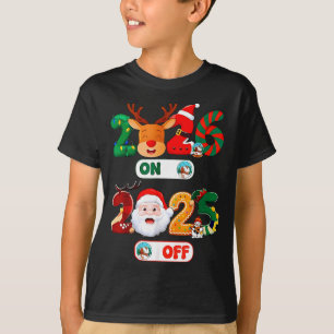 Camiseta Adiós 2025 Hola 2026 Festivo Navidad Feliz Año Ne