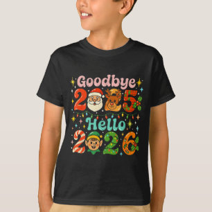 Camiseta Adiós 2025 Hola 2026 Lindo Navidad Año Nuevo