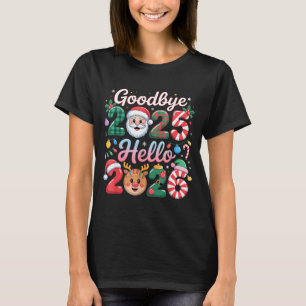 Camiseta Adiós 2025 Hola 2026 Regalo de Navidad y Año Nuevo