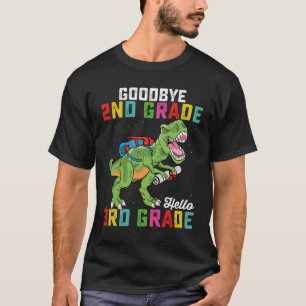Camiseta Adiós 2do Grado Hola 3er Grado T Rex Dinosaurio