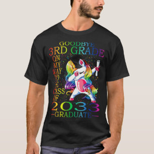 Camiseta Adiós 3er Grado Clase De 2033 Graduado Hola 4º