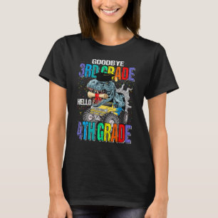 Camiseta Adiós, 3er grado Hola, 4º grado, Monster Truck Di