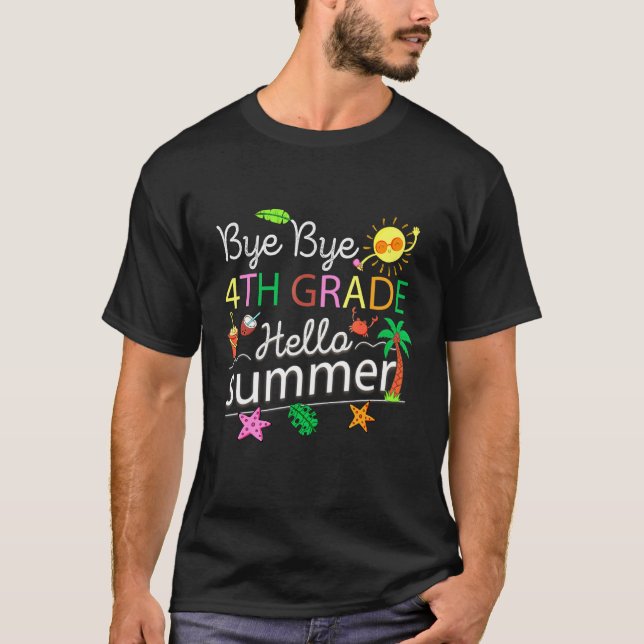 Camiseta Adiós 4º Grado Hola Summer El Último Día De La Esc (Anverso)