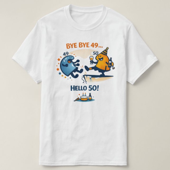 Camiseta Adiós 49 – Hola 50 Camiseta Unisex (Diseño del anverso)