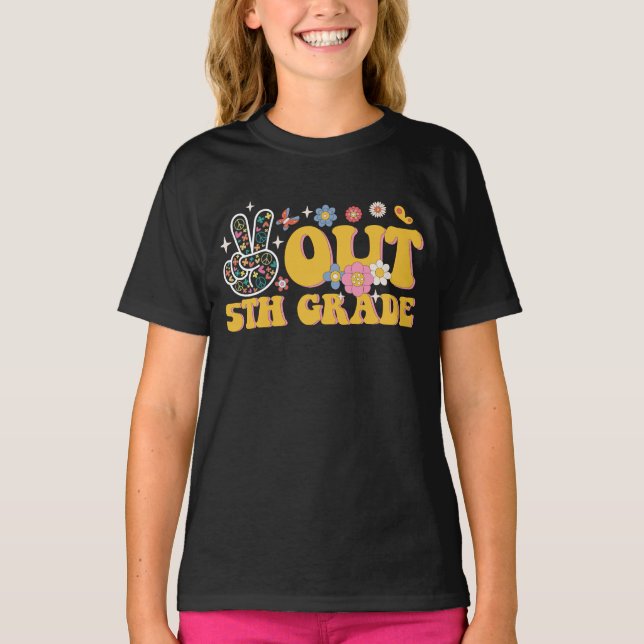 Camiseta Adiós 5to Grado Genial Último Día de Escuela (Anverso)