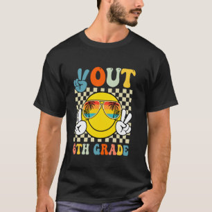 Camiseta Adiós 6to Grado Graduación Cara Sonriente Cuadrada