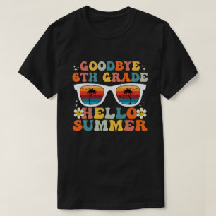 Camiseta Adiós 6to Grado Hola Verano, Groovy Sexto Grado