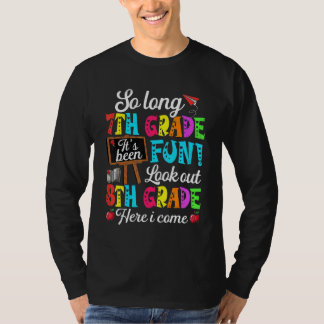 Camiseta Adiós 7º Grado Prepárate Octavo Grado Aquí Voy
