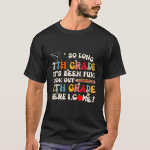 Camiseta Adiós 7Mo Grado Graduado De 8Vo Grado Último Día D