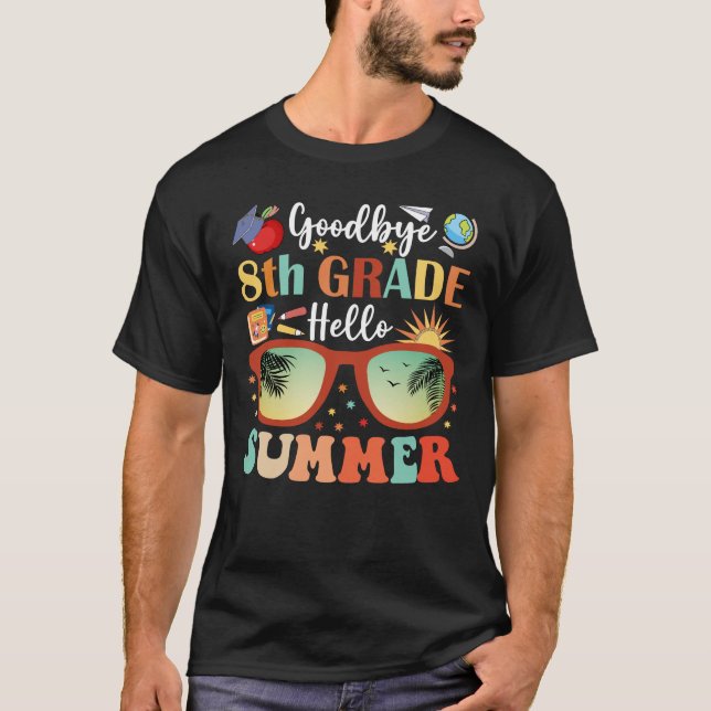 Camiseta Adiós 8° grado Hola verano Graduación divertida (Anverso)