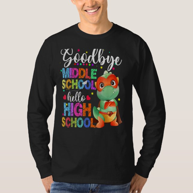 Camiseta Adiós a la escuela secundaria y feliz el pasado (Anverso)