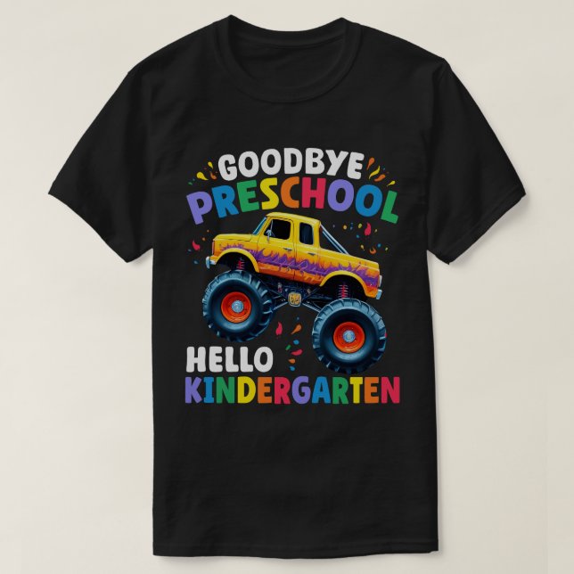 Camiseta Adiós a la graduación de un monstruo preescolar (Diseño del anverso)