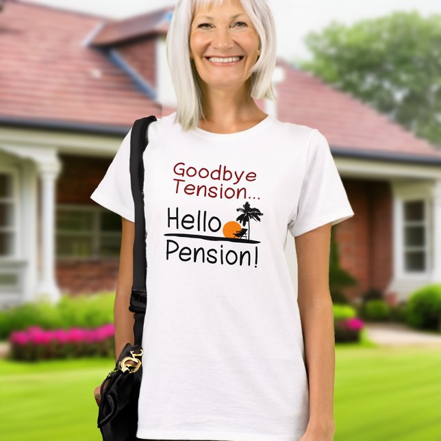 Camiseta Adiós a la tensión, hola pensión de jubilación div (funny retirement tshirt)
