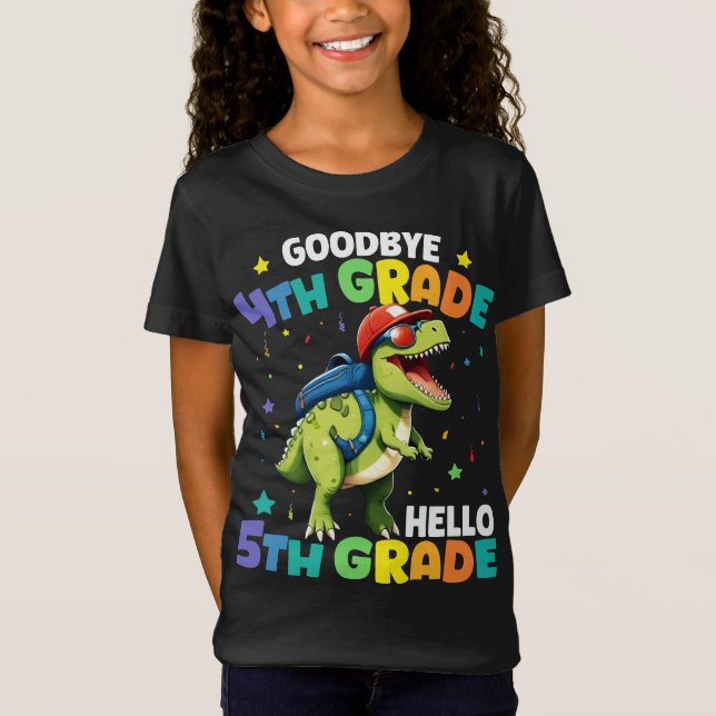 Camiseta Adiós a los dinosaurios del monstruo T Rex de 4º g (Anverso)