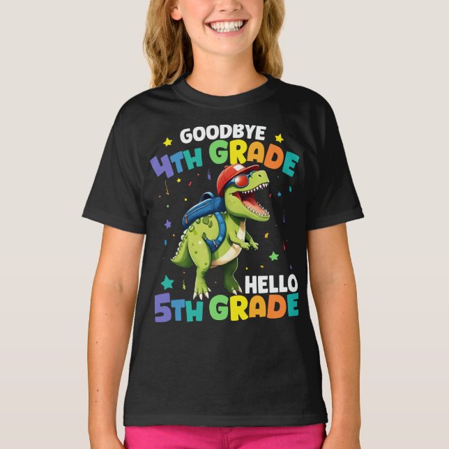 Camiseta Adiós a los dinosaurios del monstruo T Rex de 4º g (Anverso)