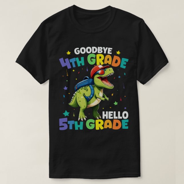 Camiseta Adiós a los dinosaurios del monstruo T Rex de 4º g (Diseño del anverso)