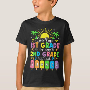 Camiseta Adiós a primer grado en mi camino al segundo grado