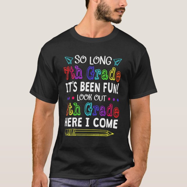 Camiseta Adiós A Séptimo Grado Bienvenida Octavo Grado De V (Anverso)