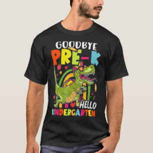 Camiseta Adiós al preescolar Hola Kindergarten Dinosaurio