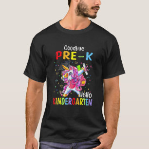 Camiseta Adiós antes de K Hello Kindergarten el día pasado