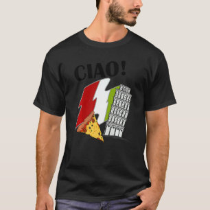 Camiseta Adiós bandera italiana Torre inclinada de Pisa Ita