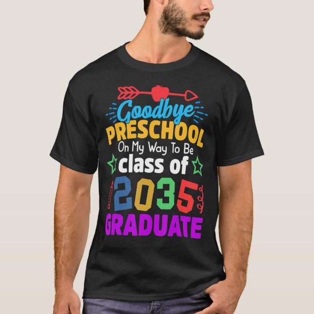 Camiseta Adiós Clase Preescolar 2035 Grad Hello Kinderg (Anverso)