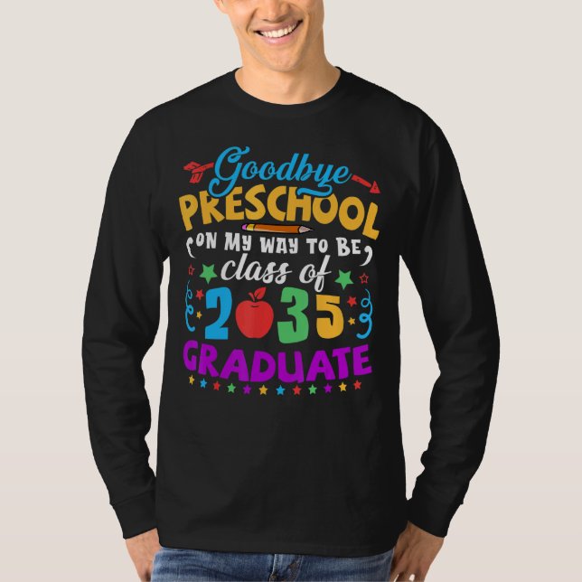 Camiseta Adiós Clase Preescolar 2035 Grad Hello Kinderg (Anverso)