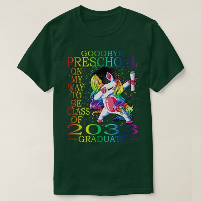 Camiseta Adiós Clase Preescolar De 2033 Graduado Hola Kin (Diseño del anverso)