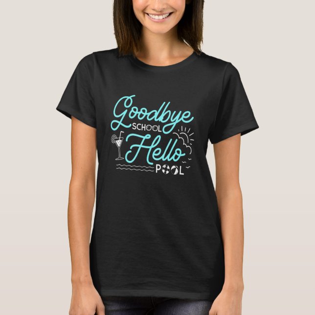 Camiseta Adios Colegio Hola Billar Fin De Año Escolar (Anverso)
