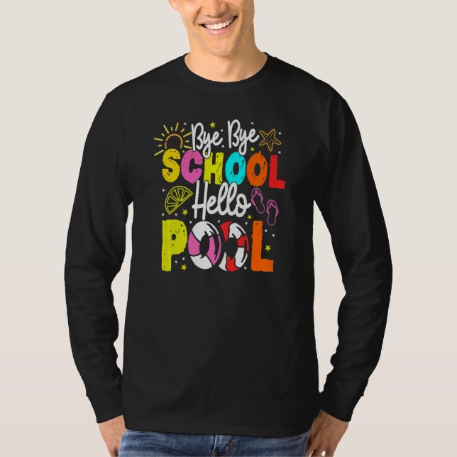 Camiseta Adiós colegio Hola profesor de escuela de billar S (Anverso)