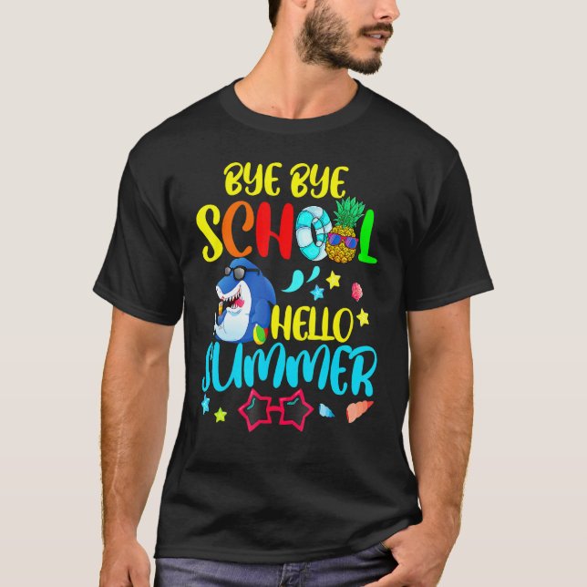 Camiseta Adiós Colegio Hola Summer Shark El Último Día De S (Anverso)