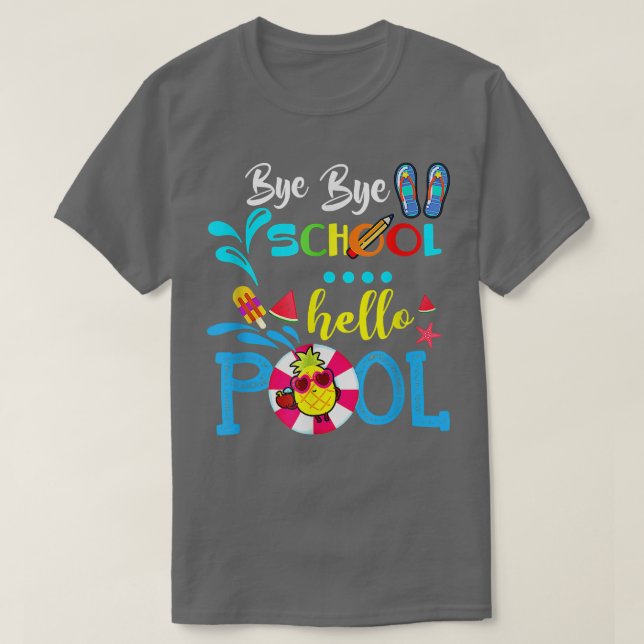 Camiseta Adiós Colegio Saludo El Verano De La Piscina El Úl (Diseño del anverso)