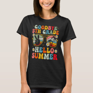 Camiseta Adiós de 5º grado Hola Summer Groovy quinto grado