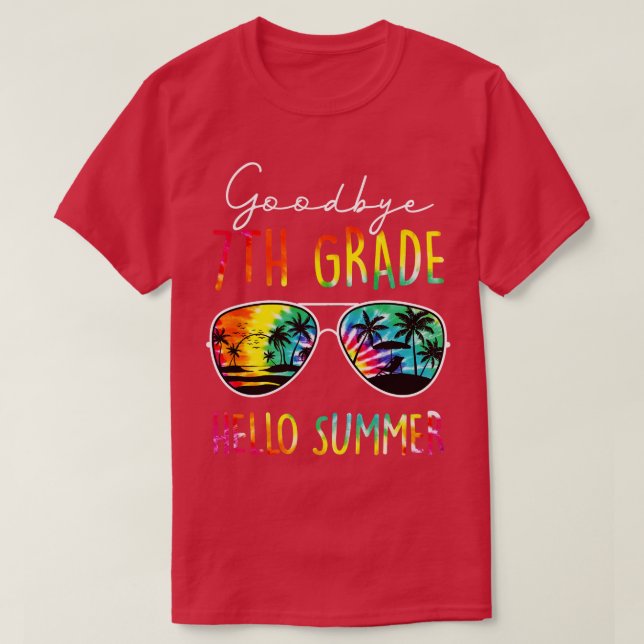 Camiseta Adios del ojo de tie 7° Grado Hola verano el últim (Diseño del anverso)