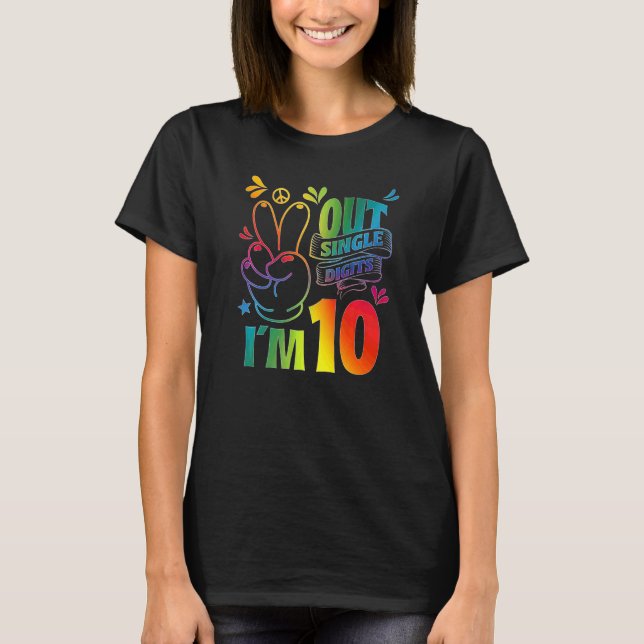 Camiseta Adiós Dígitos Simples Tengo 10 (Anverso)