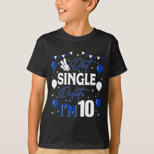 Camiseta Adiós Dígitos Simples Tengo 10 Años Cumpleaños 10